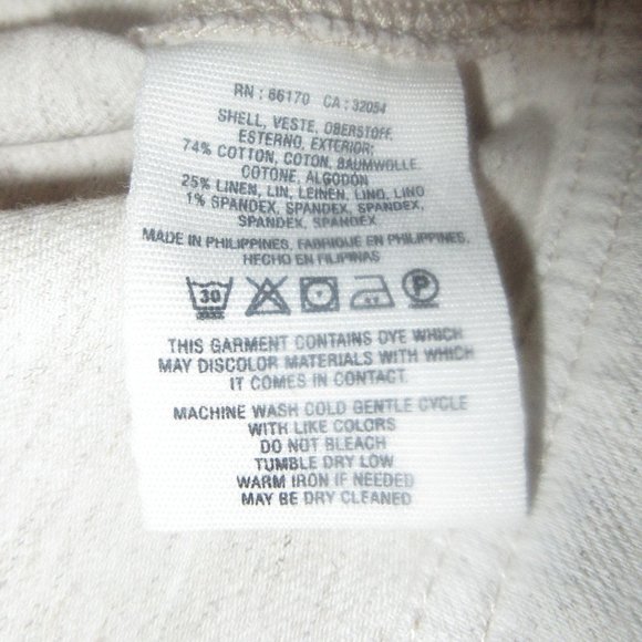 HEI HEI Anthropologie Cotton Linen Dolman Crop Ladder Jacket Top size XS/S - Picture 11 of 11